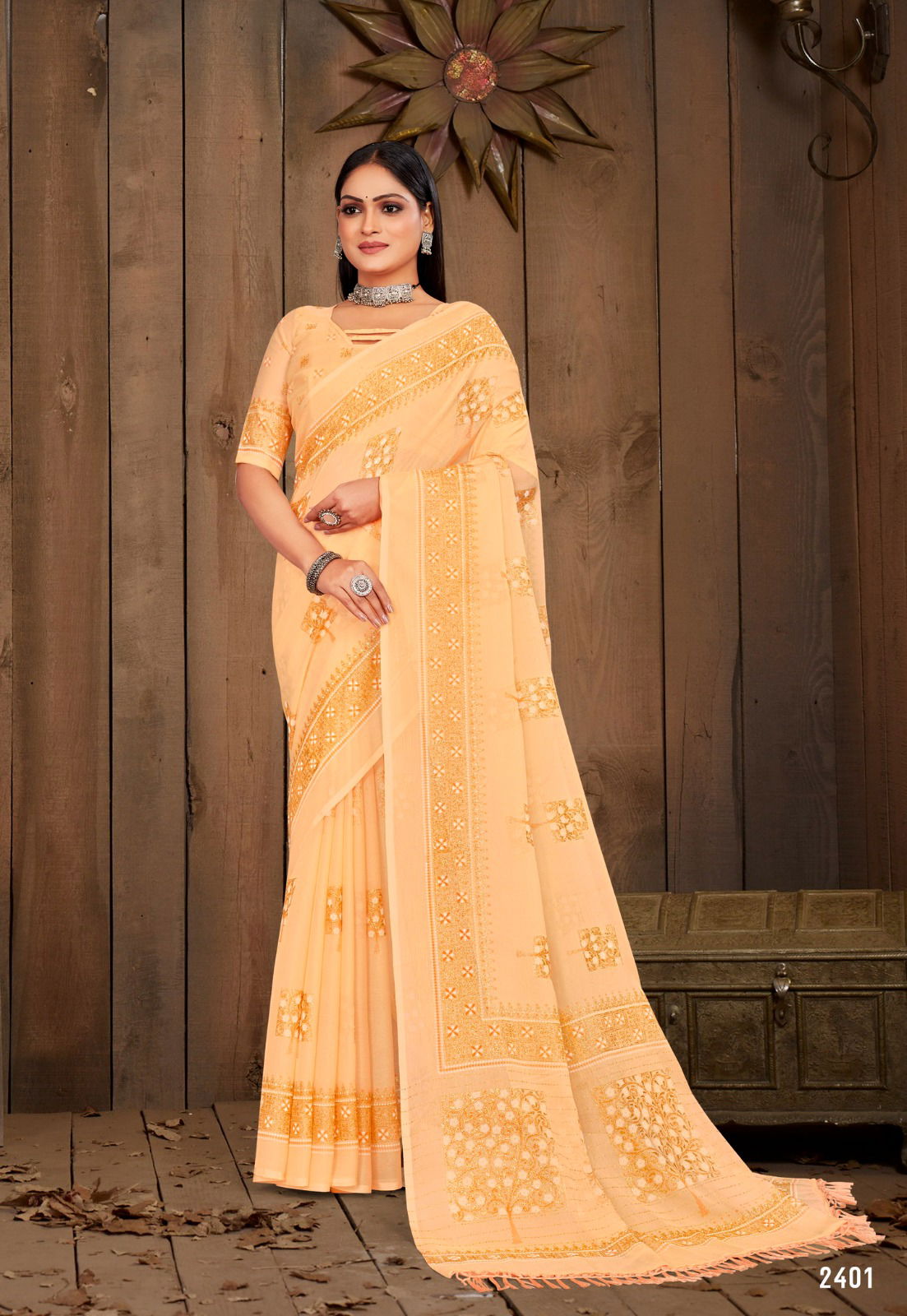 Vinamra Saffron Silk Vol 1 Party Wear Sarees Catalog